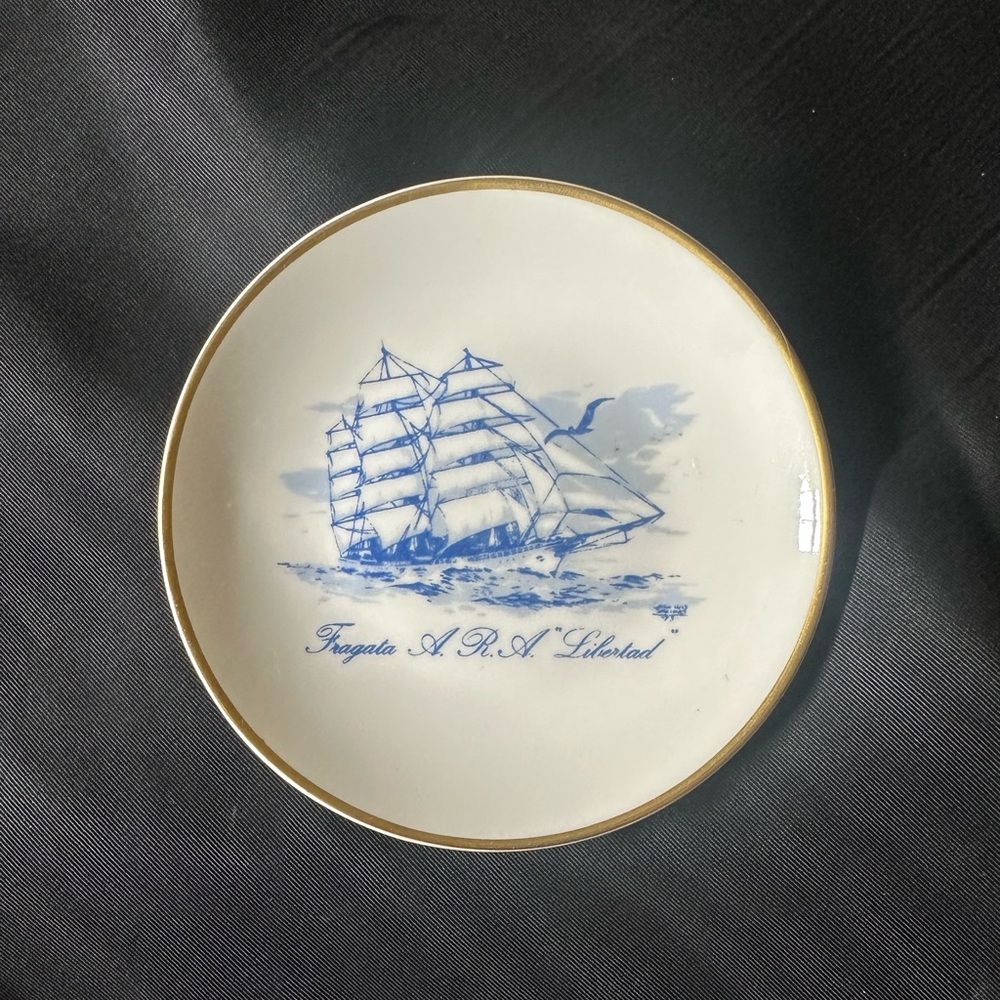 Rare Vintage Fragata A.R.A. Libertad Tall Ship Dish
